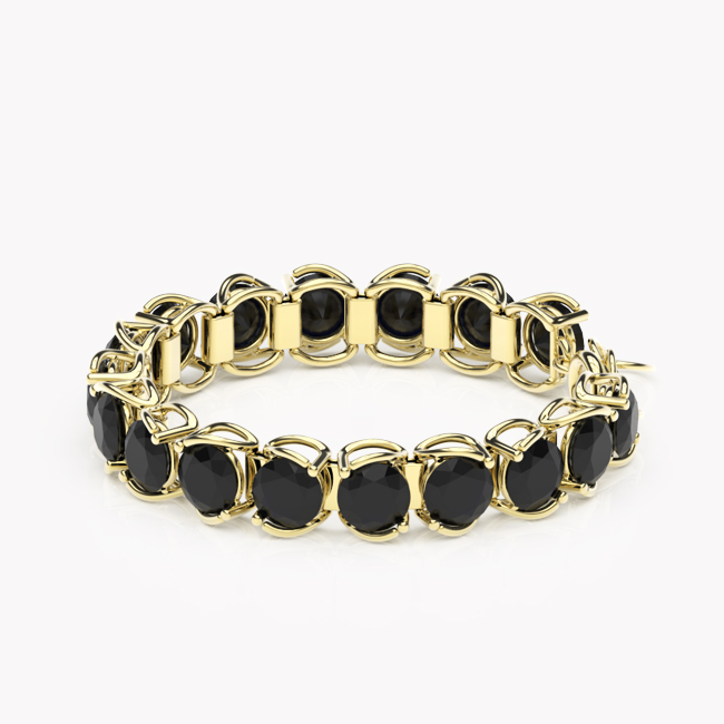 Tennis Bracelet – white gold 585 / onyx