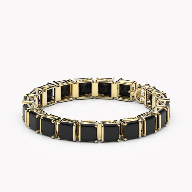 Tennis Bracelet – white gold 585 / onyx