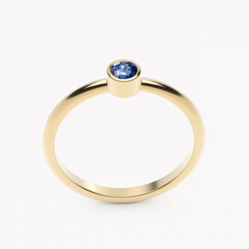 Rea – żółte złoto 585 / szafir 0.12ct
